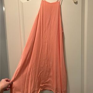 Orange Maxi A-Line Dress
